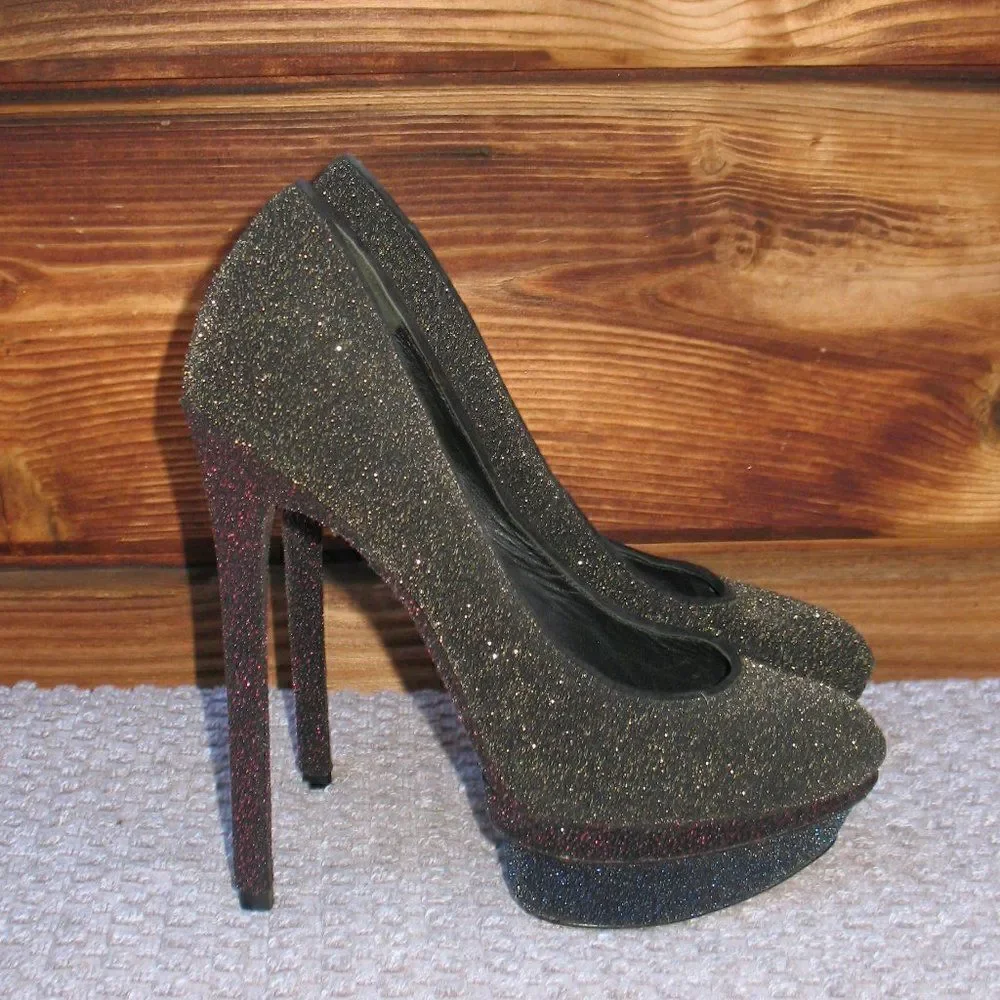 Glitter Platform Stiletto Heels
